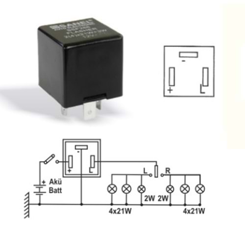 ( 12V ) ( 3 UÇLU ) ( KISA ) TOFAŞ ORJ. FLAŞÖR
