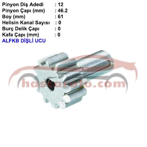 ( 12 DİŞ ) ALFKB DİŞLİ UCU