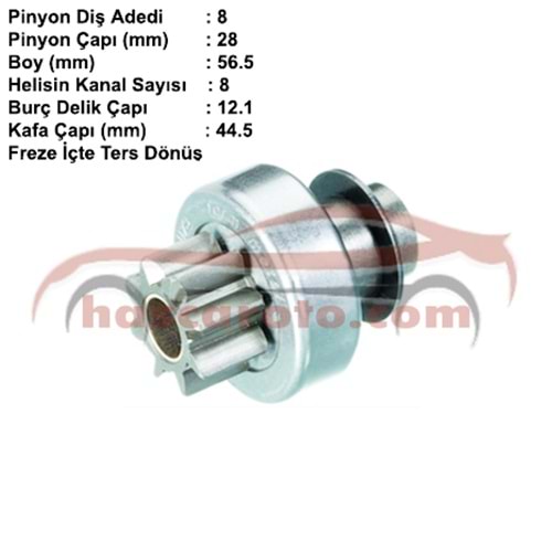 ( 08 DİŞ ) FORD / KIA ( TERS FREZE )