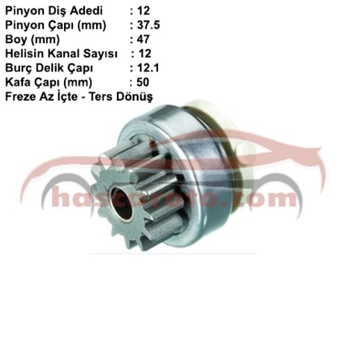 ( 12 DİŞ ) FORD TRANSİT V184 ( TERS FREZE )