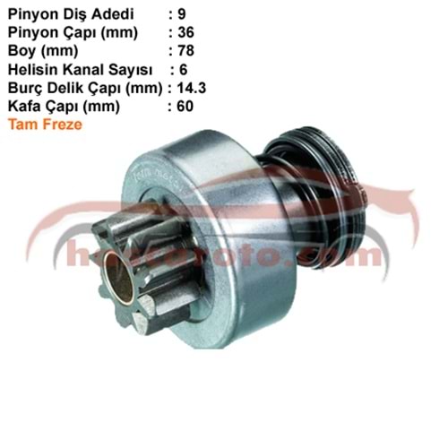 ( 9 DİŞ ) ISUZU NPR ( İÇTEN FREZE )