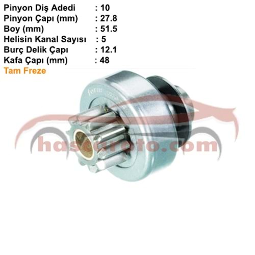 ( 10 DİŞ ) OPEL ASTRA / RENAULT MEGANE Y.M. ( D6R )