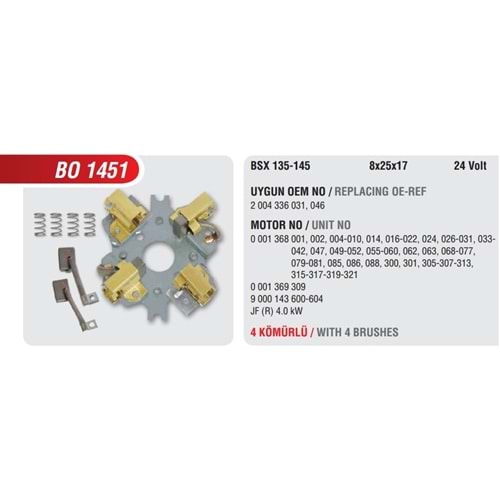 ( 24V ) MERCEDES 2517,2521 / 0302 ( BSX135 / DAR )