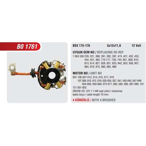 ( 12V ) RENAULT MEGANE II / CITROEN BERLİNGO 1,9 / JUMPER 1,9 /