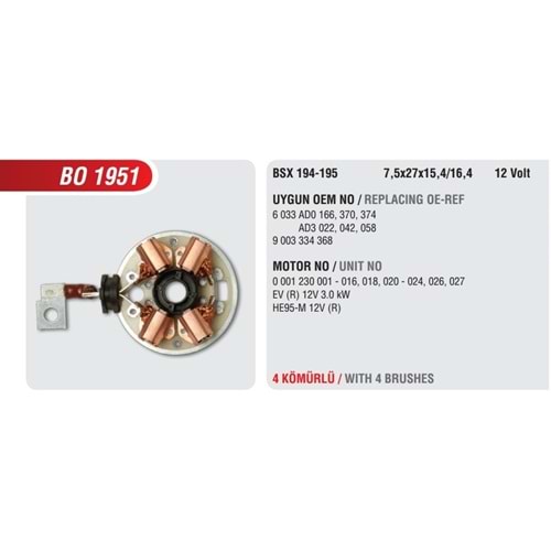 ( 12V ) DODGE AS 250 / CHR. PD250 / CARGO 3227 / 3226 / FARGO / MERC