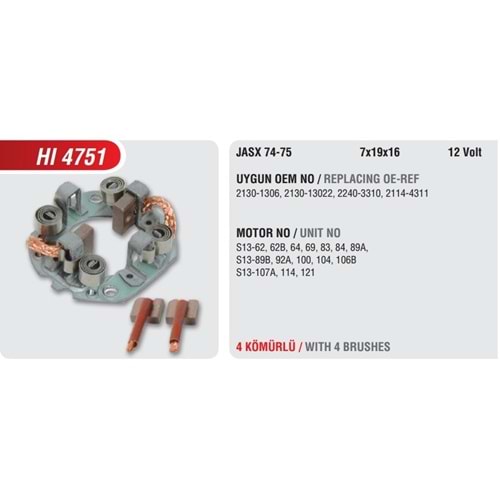 ( 12V ) BMC / NISSAN / LEVENT ( 4 KÖMÜRLÜ ) - FN 042 (12V) ( 7,0