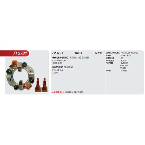 ( 12V ) BMW X5, X3 / TOYOTA / FORD TRANSİT V184