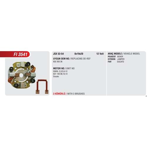 ( 12V ) M.F. / ERKURT TRAKTÖR / JCB KEPÇE / BOXER / DUCATO