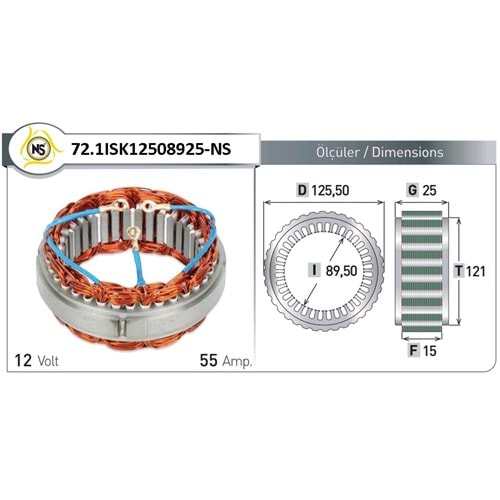 ( 12 Volt / 55 Ah.) LADA SAMARA