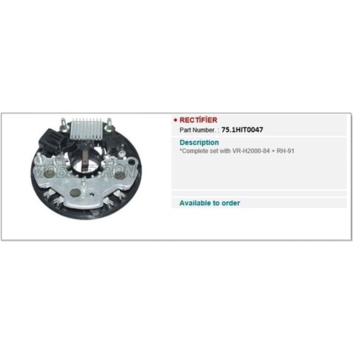 ( 12V ) NISSAN PRIMERA - X-TRAIL ( VR H2000-84+RH91 )