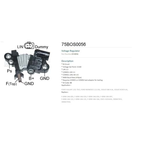( 12V ) VOLVO / LANDROVER / FORD C-MAX / GALAXY ( LIN )