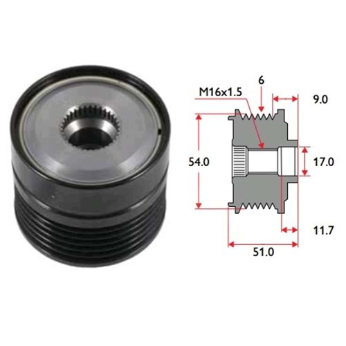 ( 6K ) FIAT / ALFA ROMEO ( UZUN ) ( 16 x 1,5 )
