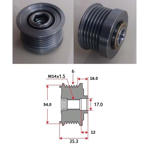 ( 6K ) FORD FOCUS / FIESTA / MAZDA / VOLVO ( 14 x 1,5 )