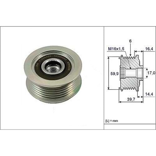 ( 6K ) HYUNDAI İ30 - SANTA FE, TUSCON ( 16 x 1,5 )