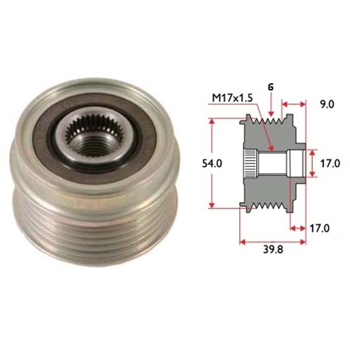 ( 6K ) MITSUBISHI LANCER EVO 2.0İ 2008 - > ( 17 x 1,5 )