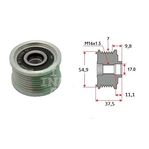 ( 7K ) MITSUBISHI CANTER / IVECO DAILY / DUCATO ( 16 x 1,5 )