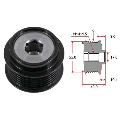 ( 6K ) CHRYSLER, TOYOTA ( 14 x 1,5 )