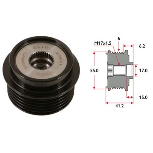 ( 6K ) TOYOTA ( 17 x 1,5 )