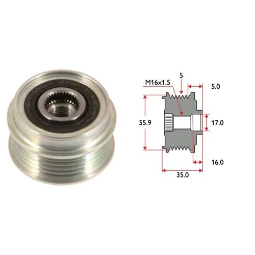( 5K ) VW PASSAT / BMW 150 A. / AUDI / SKODA / SEAT ( 16 x 1,5 )