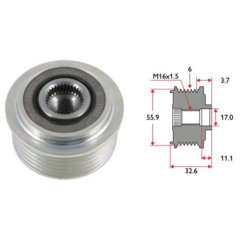 ( 6K ) AUDI A4 1,9TDİ / VWAGEN PASSAT 1,9TDI 1997 -2000 ( 16 x 1,5 )