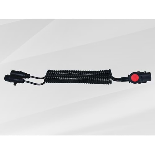 15'Lİ TIR ADAPTÖR RÖMORK FİŞİ PLASTİK POLİÜRETAN KABLOLU ( 4,5 metre