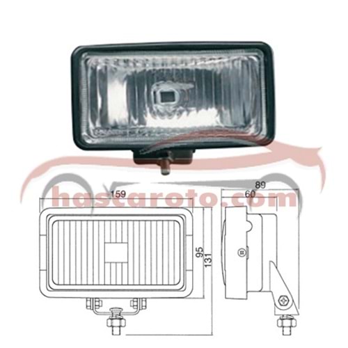 ( 77*142 ) KABİN FARI ( ORTA BAĞLANTILI ) ( METAL GÖVDELİ ) SİS