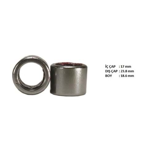 ( 17,0x23,8x17,5 ) ŞARZ RULMANI ( ÇİFT TARAFI AÇIK )
