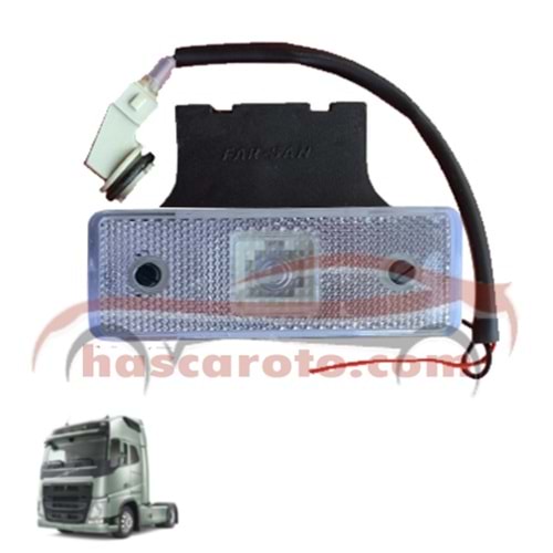 ( 12V ) KÖŞELİ ( DUYLU ) ( BEYAZ ) ( BAREKETLİ )