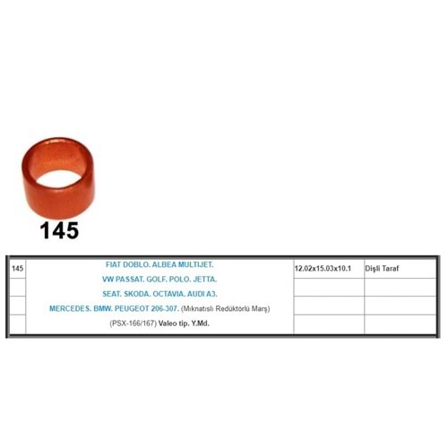 ( DİSLİ TARAF ) FIAT ALBEA, DOBLO, MULTIJET - PEUGEOT 206-307 - SEAT,