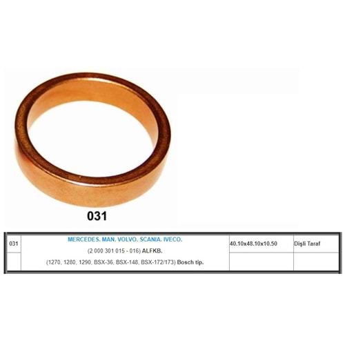 ( DİŞLİ TARAF ) ALFKB MAN / VOLVO / DAF MARS BURCU