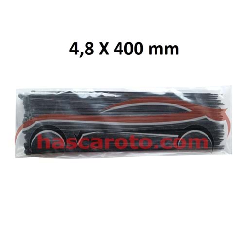 ( 4,8 x 400 mm.) ÇIRT KABLO BAĞI ( SİYAH ) ( PK )