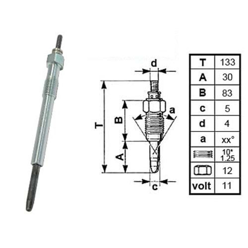 ( 12V ) HYUNDAI ACCENT ERA, GETZ ISITMA BUJİSİ