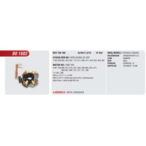 ( 12V ) VW TRANSPORTER 2,0 / LADA SAMARA / SEAT INCA