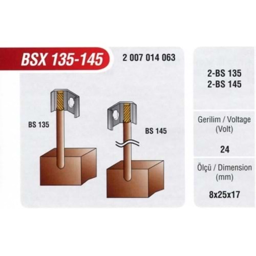 ( 24V ) ( 8x25x17 ) MERCEDES / VOLVO / IVECO / RENAULT / FORD / MAN