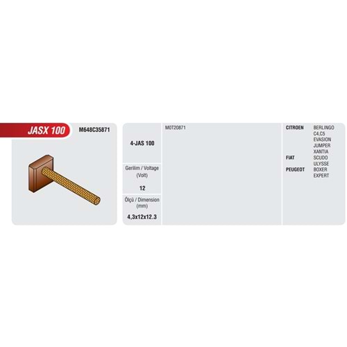 ( 12V ) PEUGEOT BOXER / CITROEN BERLINGO / JUMPER XANTIA / FIAT SCUDO