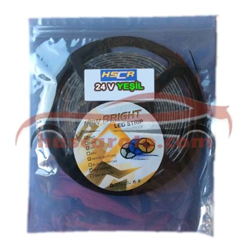 ( 24 Volt ) ( 5 mt.) ( YEŞİL ) ( SİLİKONLU ) ŞERİT LED