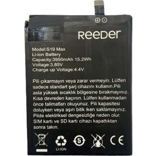 Reeder S19 Max Pro Batarya