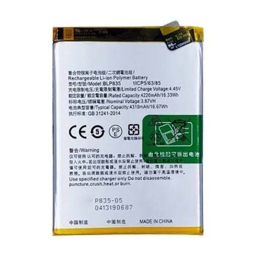 Oppo Reno 5 Lite Blp 835 Batarya