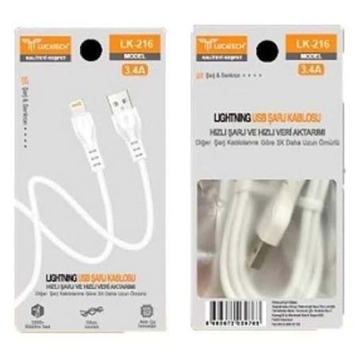Lucatech Lk-216 Lightning Usb Şarj Kablosu