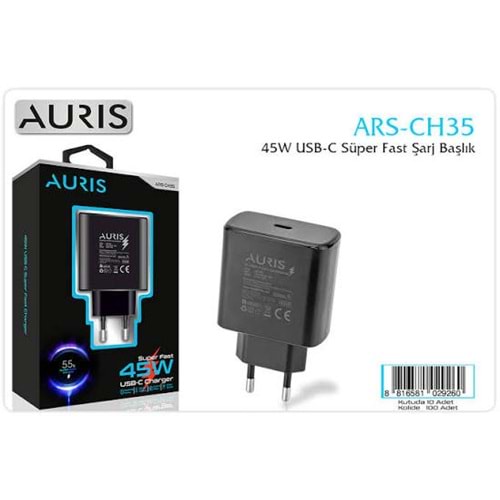 Auris Ars-Ch35B Pd Type C 45W Süper Hızlı Başlık