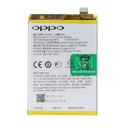 Oppo C55 BLP875 Batarya