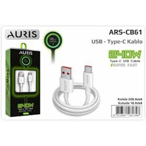 Auris CB61 240W Type C Usb Saliseli Şarj Kablosu