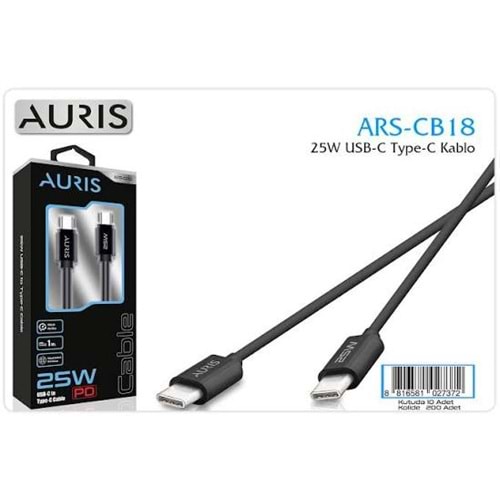 Auris CB18 25W Type C To Type C Kablo