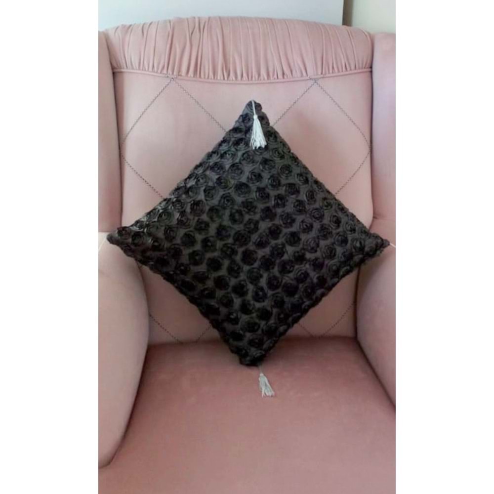Dekoratif Güllü Kırlent Kılıfı (SEÇENEKLİ)