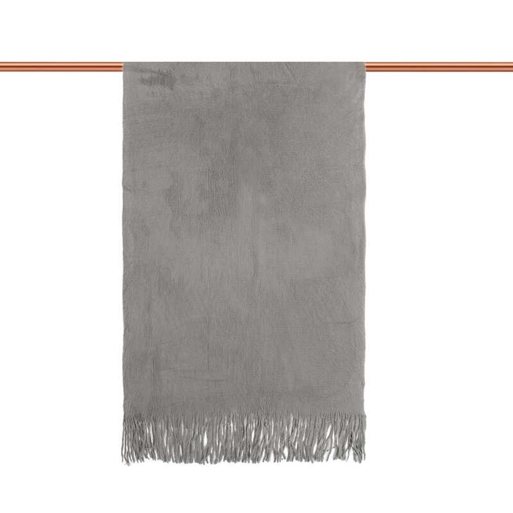 Angora Tavşan Tüğü Şal 60X180 - Gri