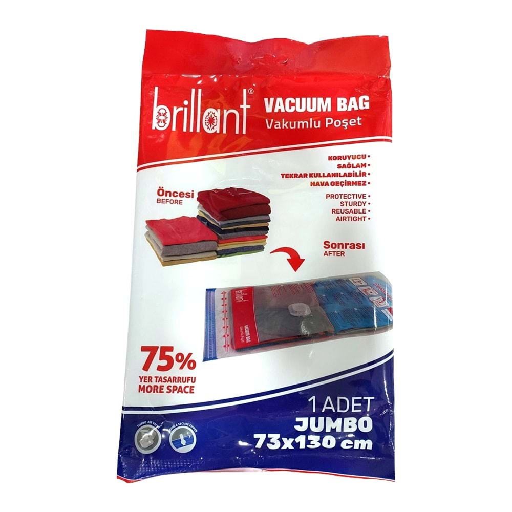 Brillant Vakumlu Hurç, 1 Adet, Jumbo Boy 73x130