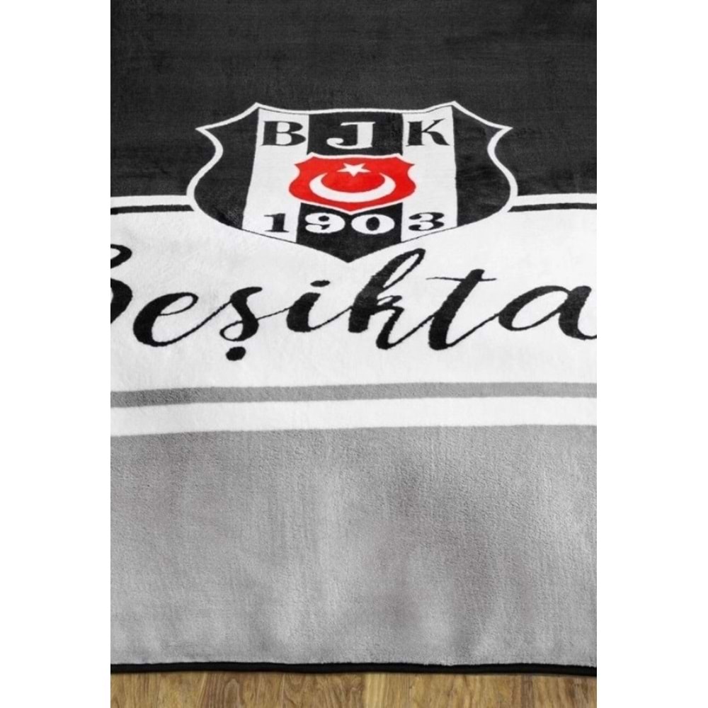 Taç Taraftar Lisanslı Tek Kişilik Battaniye (160x220)-BEŞİKTAŞ KLASİK