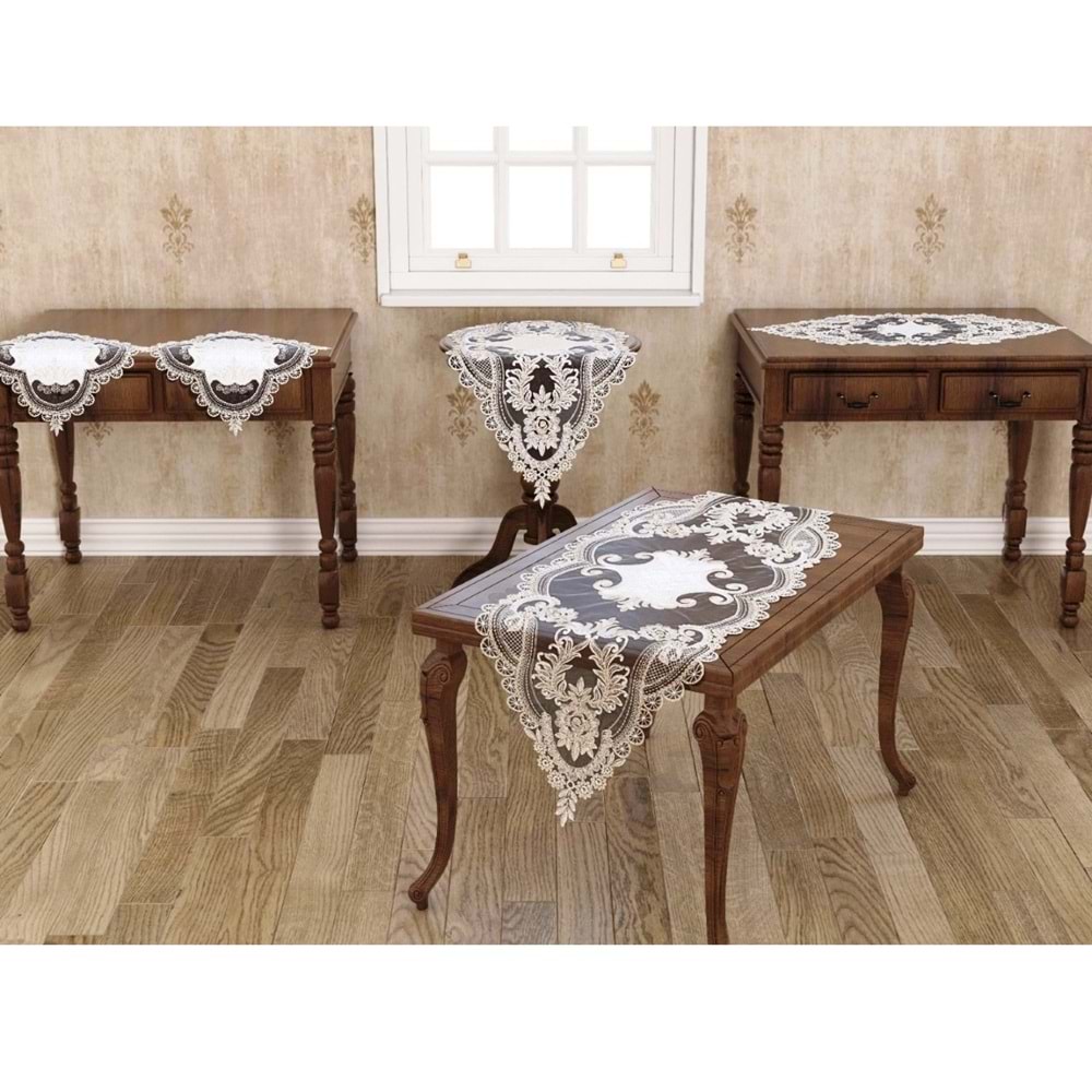 Tropik Home 5 Parça Salon Takımı (1158-8 Krem)