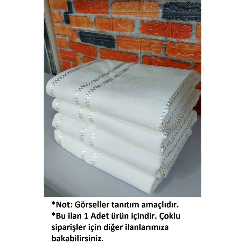 Özdilek 1 Adet El-Yüz Havlusu Araboş Nakışlık (50x90)-Azra Krem