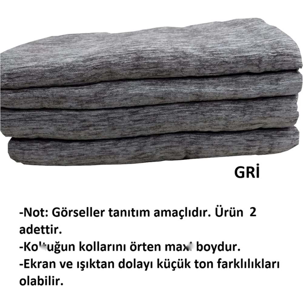 Mandaş Şönil Dokuma Koltuk Örtüsü Maxi Takım 3+3+1+1 (SEÇENEKLİ) - K Gri